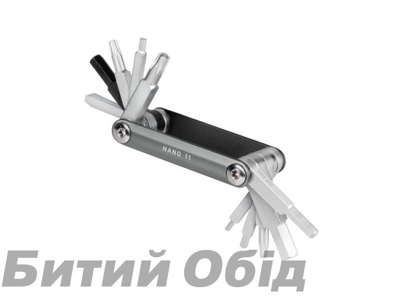 Ключ склад Topeak Nano 11 11 функц черн/сер Galaxy 74г